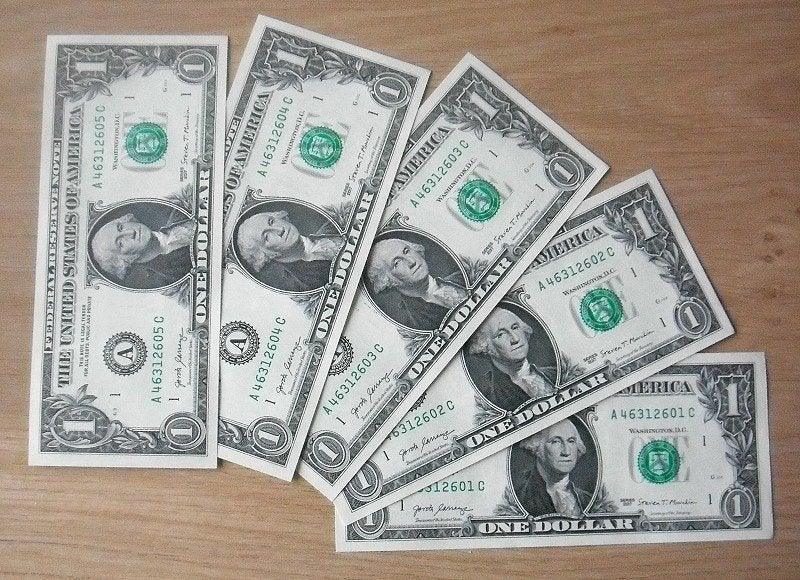 USA 2017 (Noord Amerika), 1 dollar bankbiljetten (UNC), Verzenden, Noord-Amerika, Los biljet