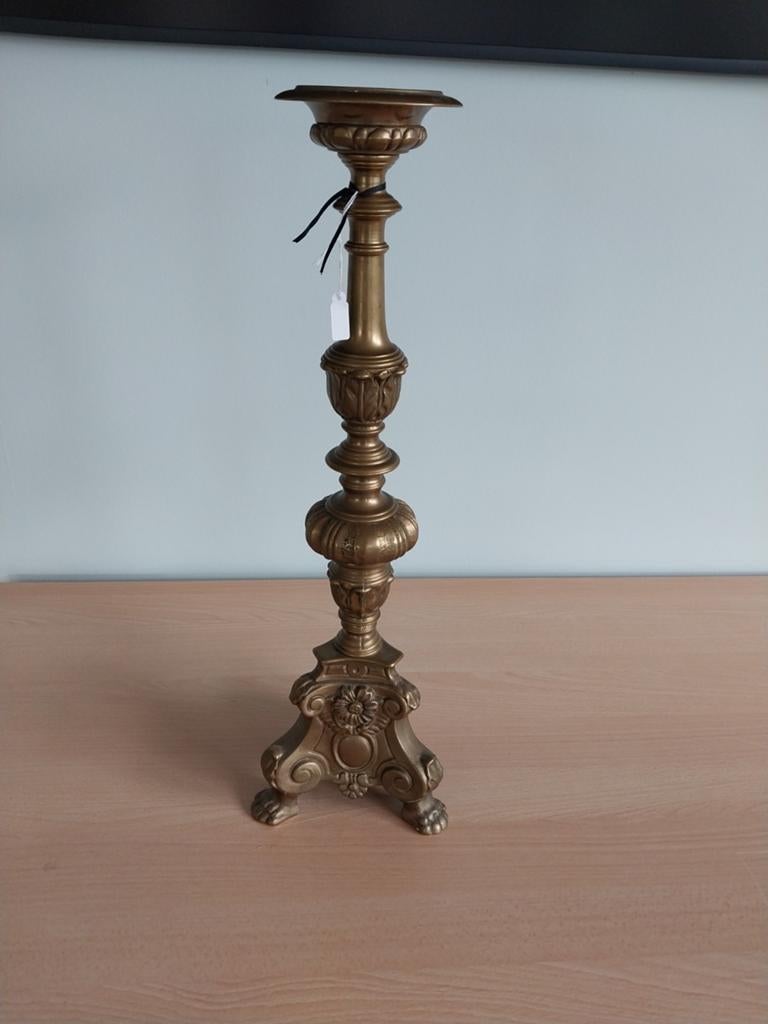 Kandelaar koper, Antiek en Kunst, Antiek | Kandelaars, Ophalen of Verzenden, Koper of Brons