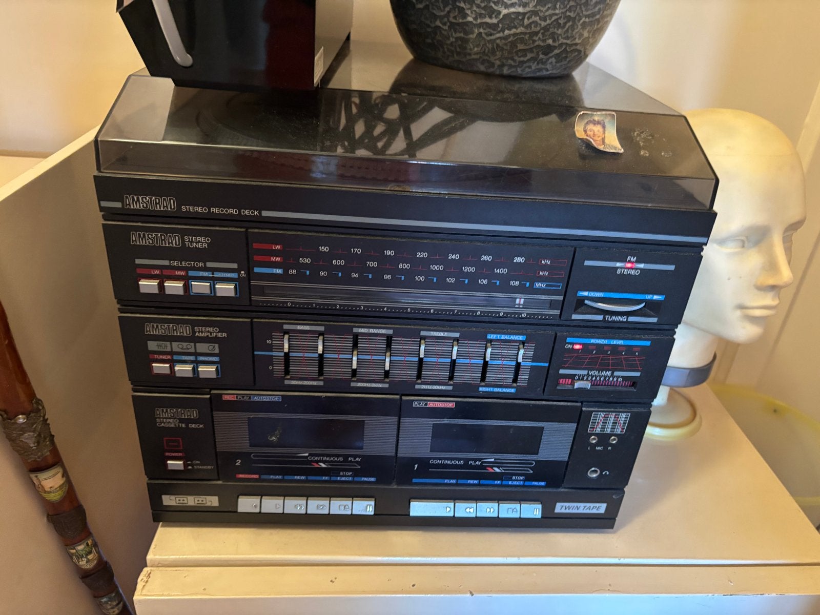 Amstrad Stereo Record Deck met Tuner en Cassettedeck, Gebruikt, Cassettedeck, Losse componenten, Ophalen