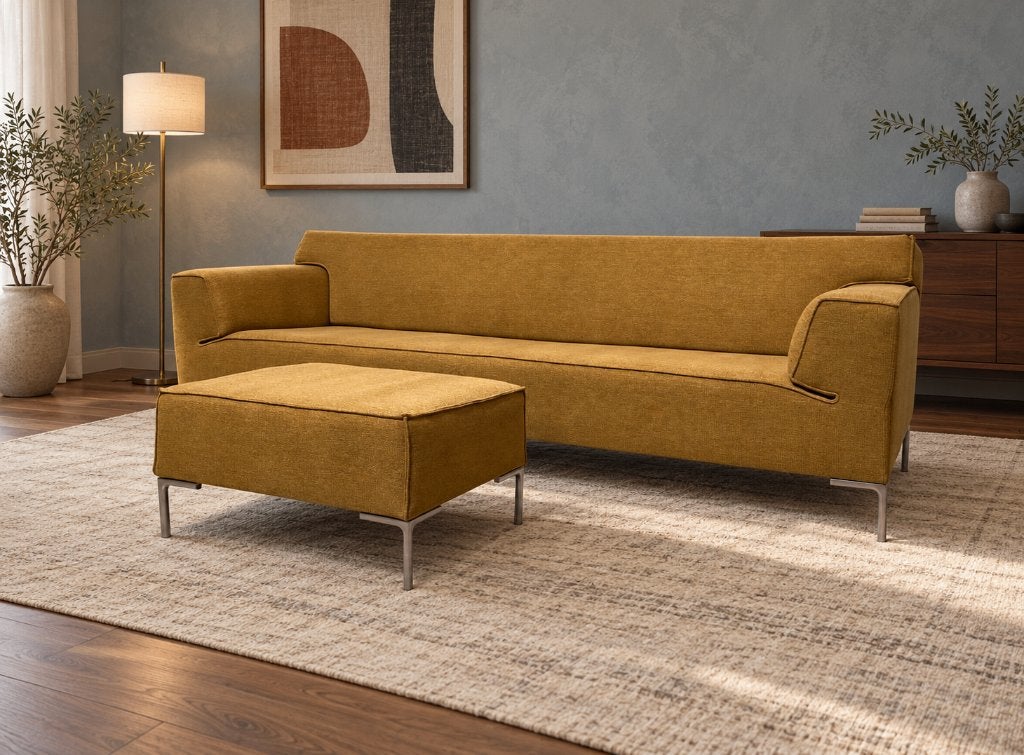 NIEUW GESTOFFEERD Design on Stock Bloq 4-Zits + GARANTIE, 250 tot 300 cm, 75 tot 100 cm, Www.designplaats.nl, Rechte bank