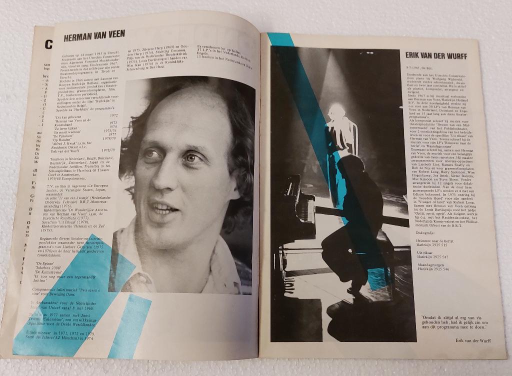Herman van Veen PROGRAMMA 1980 Onder Water, Verzamelen, Verzenden, Gebruikt, Boek, Tijdschrift of Artikel