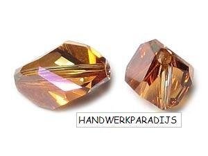 Swarovski 5650 Kubistisch 12x8mm Crystal Copper 10 Stuk, Ophalen of Verzenden, Nieuw, Kraal