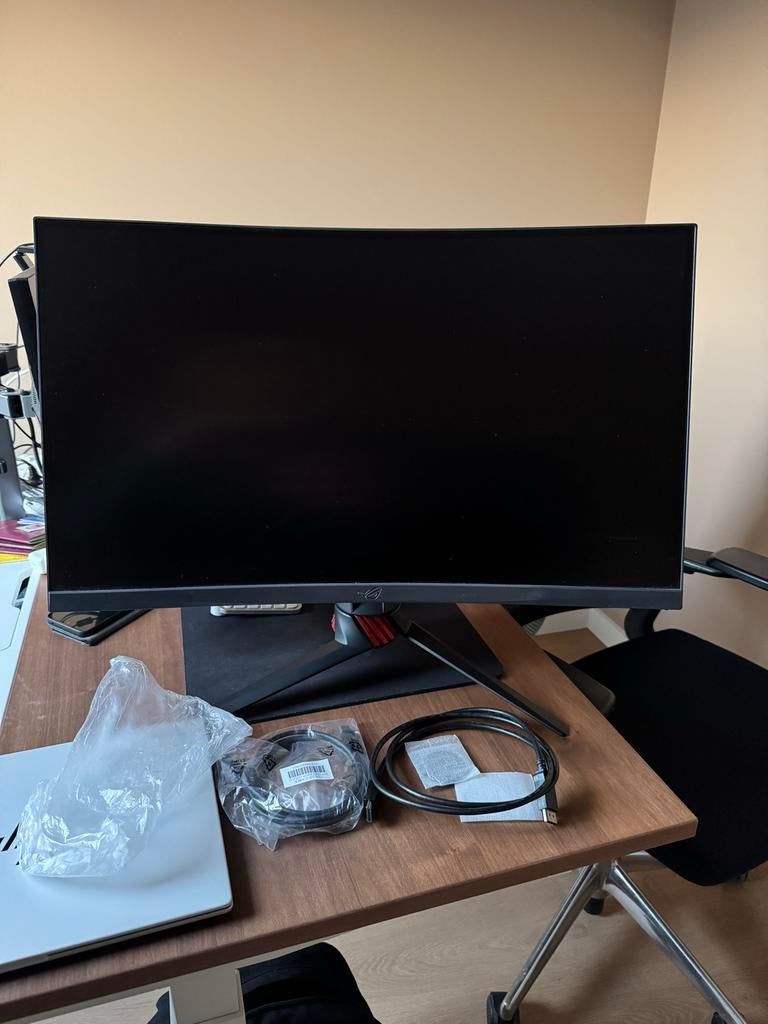 ASUS ROG Strix XG27WQ Gaming Monitor Zwart, Curved, VA, Zo goed als nieuw, 1 tot 2 ms