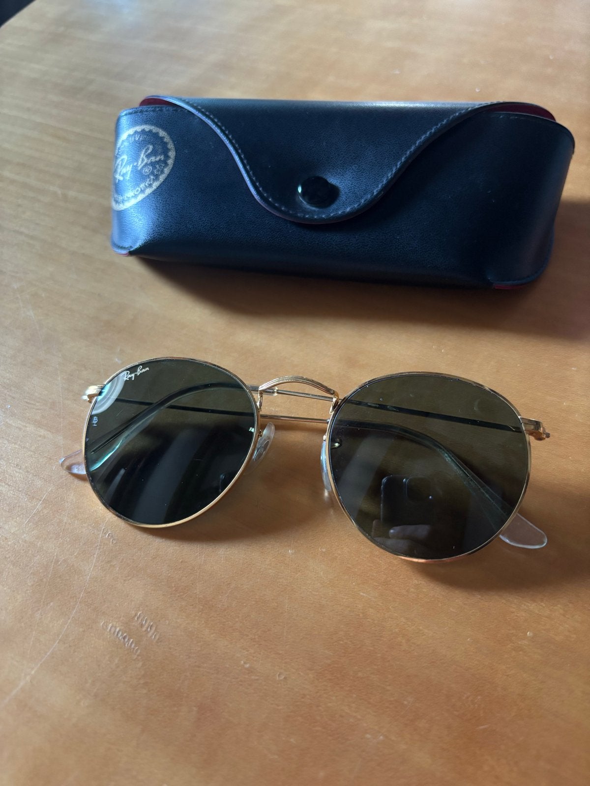 Ray-Ban B&L Round Metal Gold W0603 Vintage, Zonnebril, Overige kleuren, Ophalen of Verzenden, Zo goed als nieuw