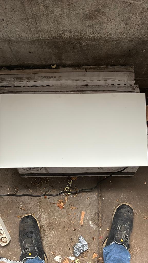Witte wandtegels mat., Ophalen, Steen of Klei, 50 tot 150 cm, Nieuw