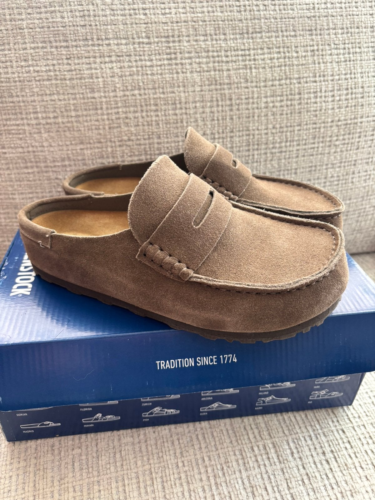 Birkenstock naples, Ophalen, Zo goed als nieuw, Grijs