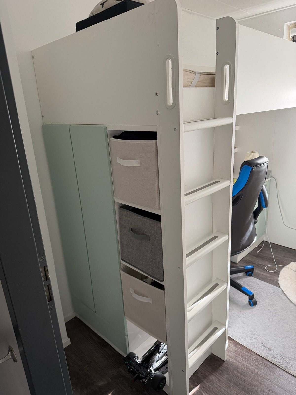 IKEA SMÅSTAD Hoogslaper met bureau en lades, 90x200 cm