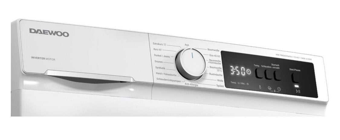 Daewoo wasmachine nieuw 12 kg 1400 toeren, Witgoed en Apparatuur, Ophalen, Nieuw, Voorlader, Energieklasse A of zuiniger