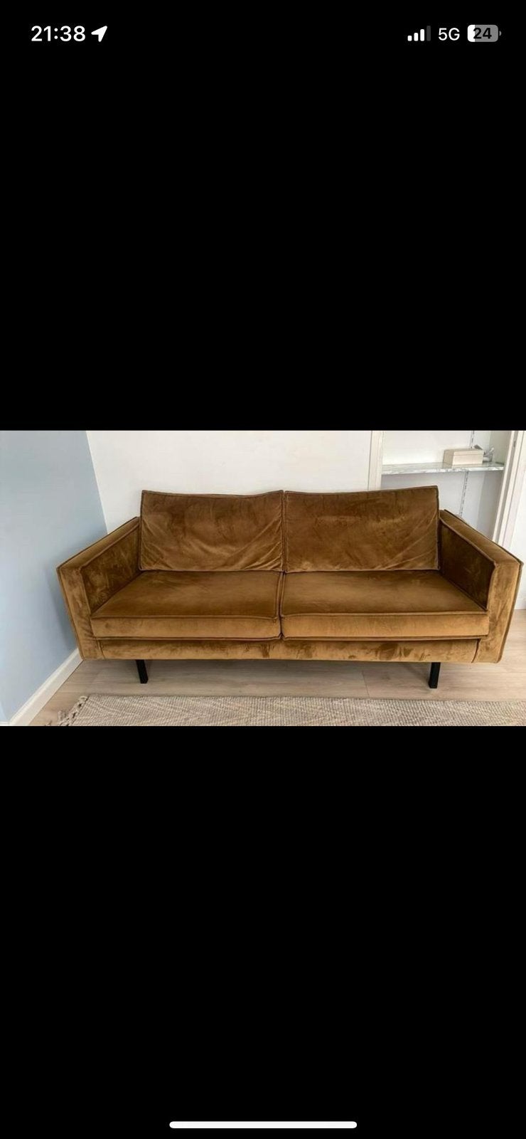 Rodeo bank 2.5 zits velvet, Ophalen, 150 tot 200 cm, Tweepersoons, 75 tot 100 cm