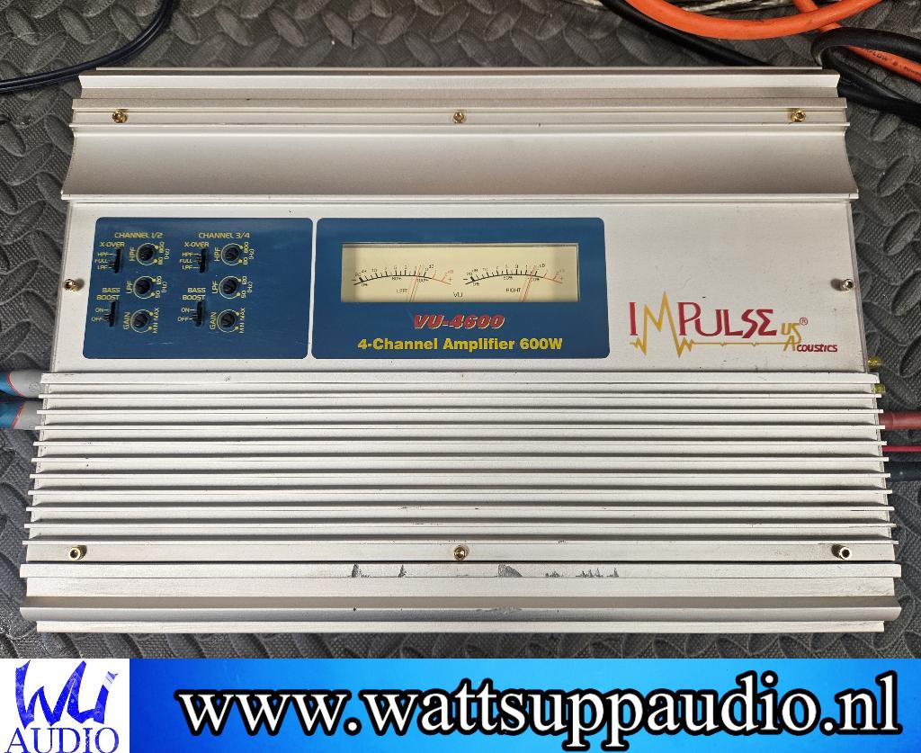 Impulse VU-4600 4 kanaals versterker + VU meters, Gebruikt, ., Ophalen of Verzenden, .