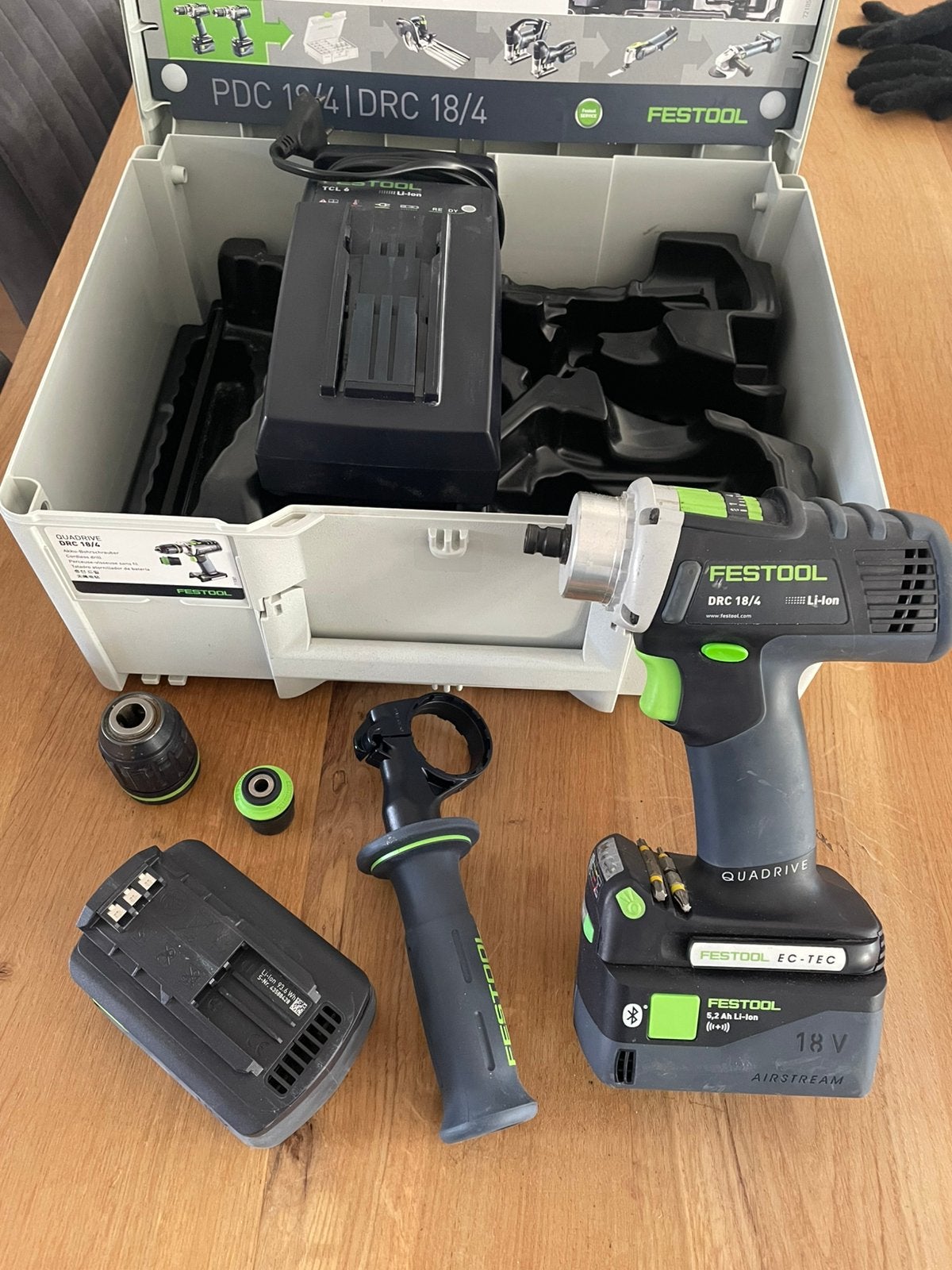 Festool DRC 18/4 Li  Schroefboormachine 18V 5.2Ah Li-Ion, Ophalen, Zo goed als nieuw, Boor- en Schroefmachine