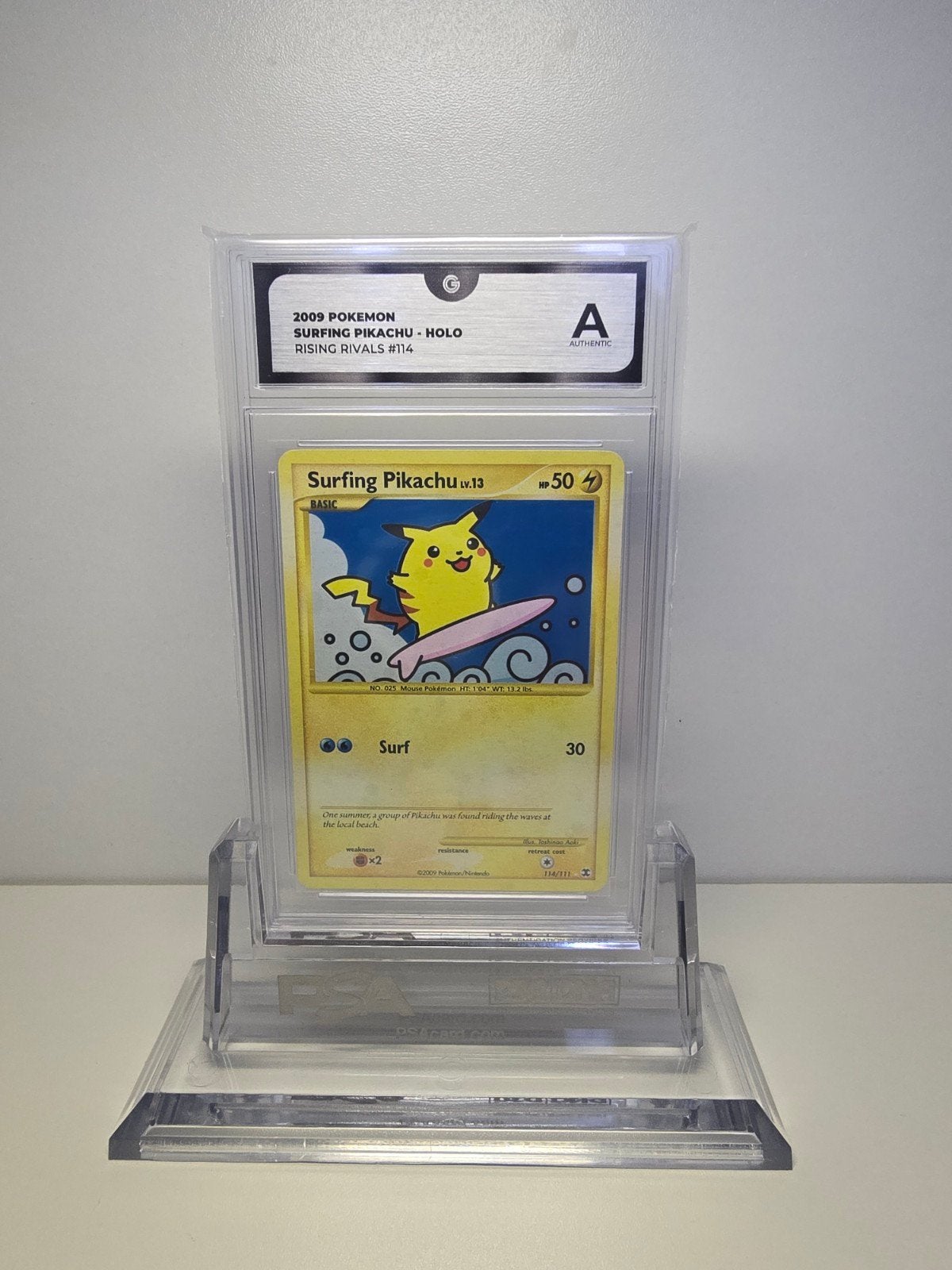 Pokemon Surfing Pikachu 2009 Holo A Global Grading, Verzenden