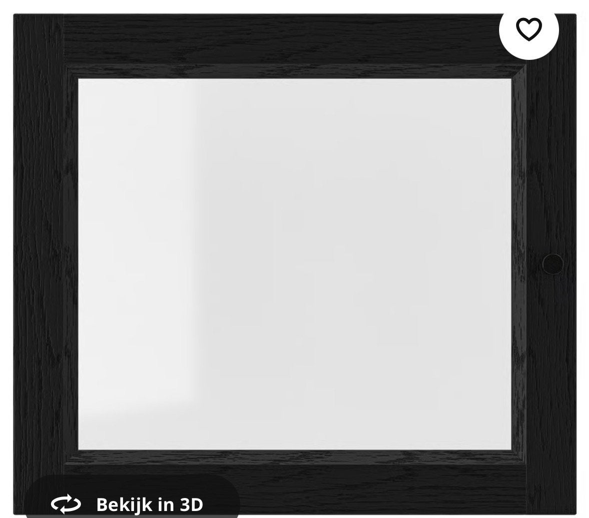 Ikea billy OXBERG Vitrinedeur, zwart eikenpatroon, 40x35 cm, Ophalen, 50 tot 100 cm, Zo goed als nieuw, Minder dan 100 cm