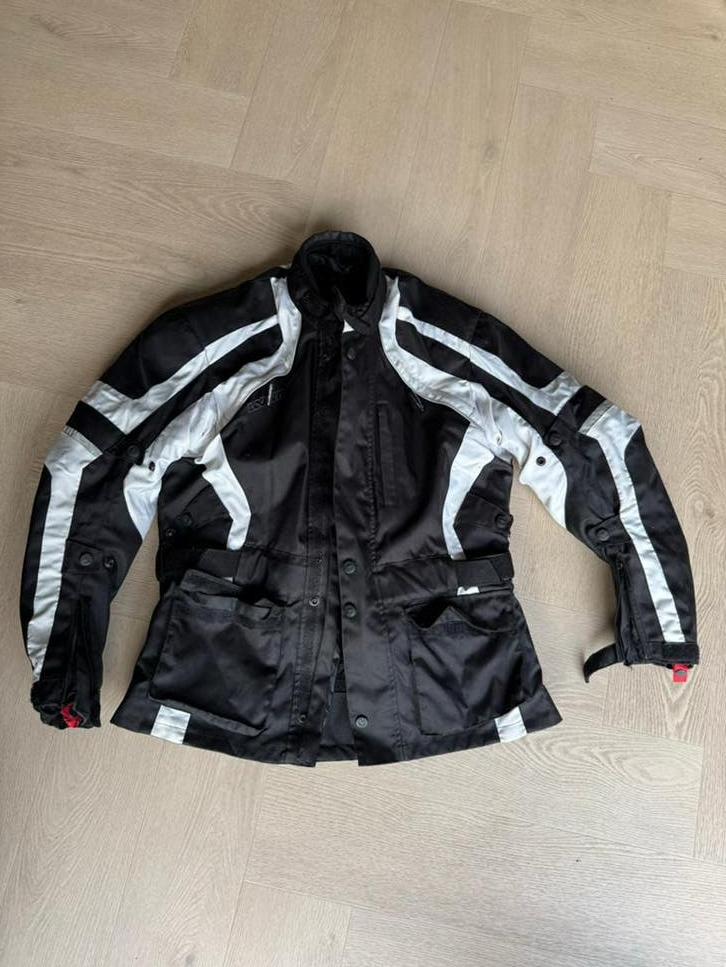Lookwell motorjas textiel zwart/wit - Maat L, Motoren, Kleding | Motorkleding, Ophalen, Tweedehands, Heren, Jas | textiel