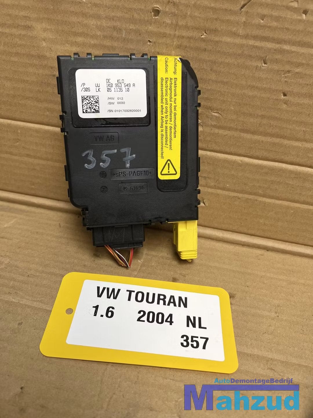 VW TOURAN Stuurkolom module 1K0953549A, Gebruikt, Volkswagen, Volkswagen AG, Berliner Ring 2
38440  Wolfsburg, DE