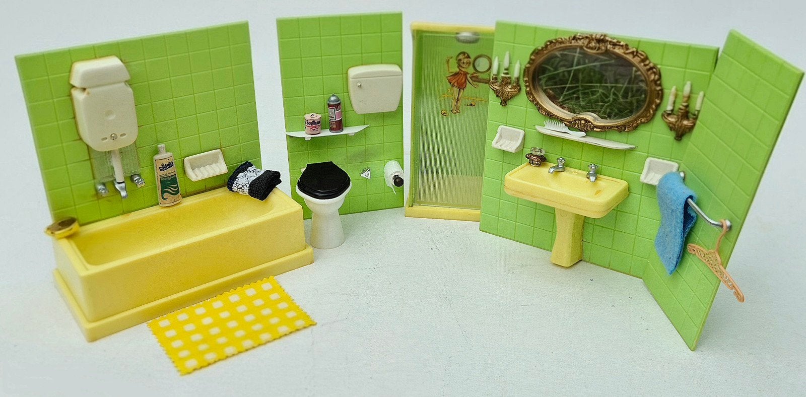 Vintage poppenhuis badkamer Galba cicogna Principessa, Ophalen of Verzenden, Gebruikt, Gebruiksvoorwerp