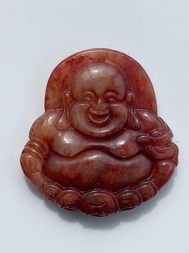 Hanger bloedjade lachende Buddha, Verzenden, Nieuw