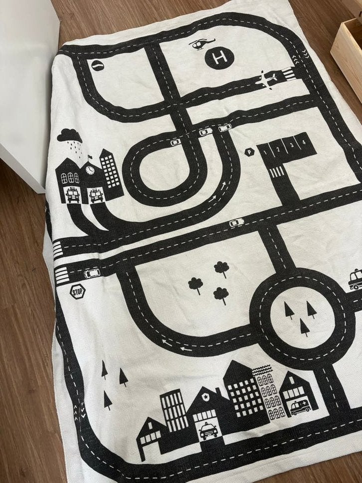 H&M HOME Speelkleed met autobaan 130x170cm wasbaar!, Ophalen of Verzenden, Gebruikt