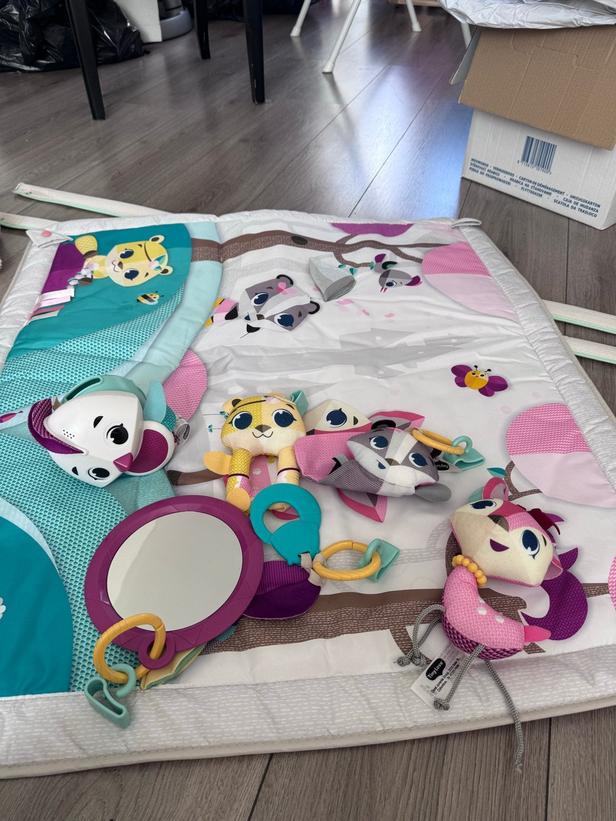 Tiny Love Speelkleed met speelbogen en speeltjes, Ophalen, Gebruikt, Speelkleed