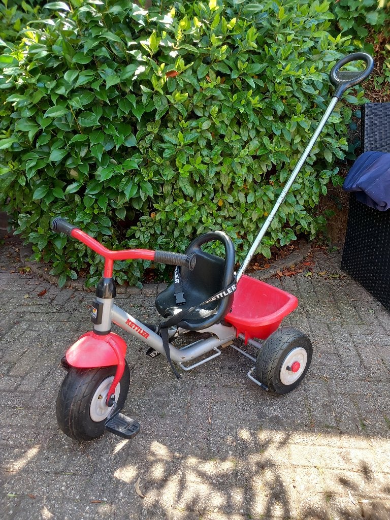 Driewieler trap/duwfietsje, Ophalen, Gebruikt, Duwstang