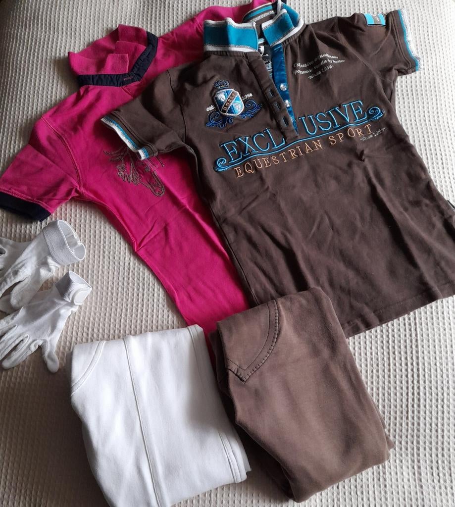Paardrijkleding meisje SET, Dieren en Toebehoren, Paardrijkleding, Ophalen, Zo goed als nieuw, Dressuur, Bovenkleding