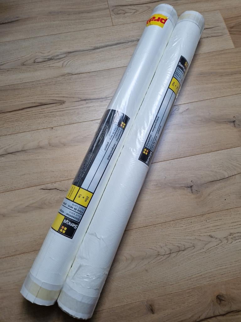 2 rollen sencys glasweefsel voorgeschilderd behang, Ophalen of Verzenden
