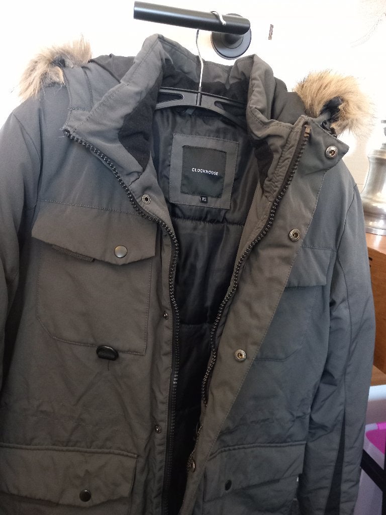 Winterjas jongen maat XS, Ophalen of Verzenden, Gedragen, Maat 46 (S) of kleiner, Grijs