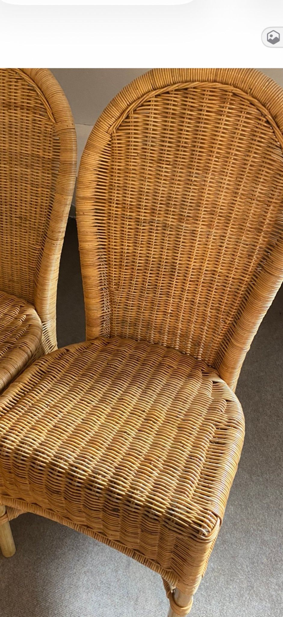Set van 6 rotan stoelen - Vintage look, Gebruikt, Bruin, Riet of Rotan, Ophalen of Verzenden