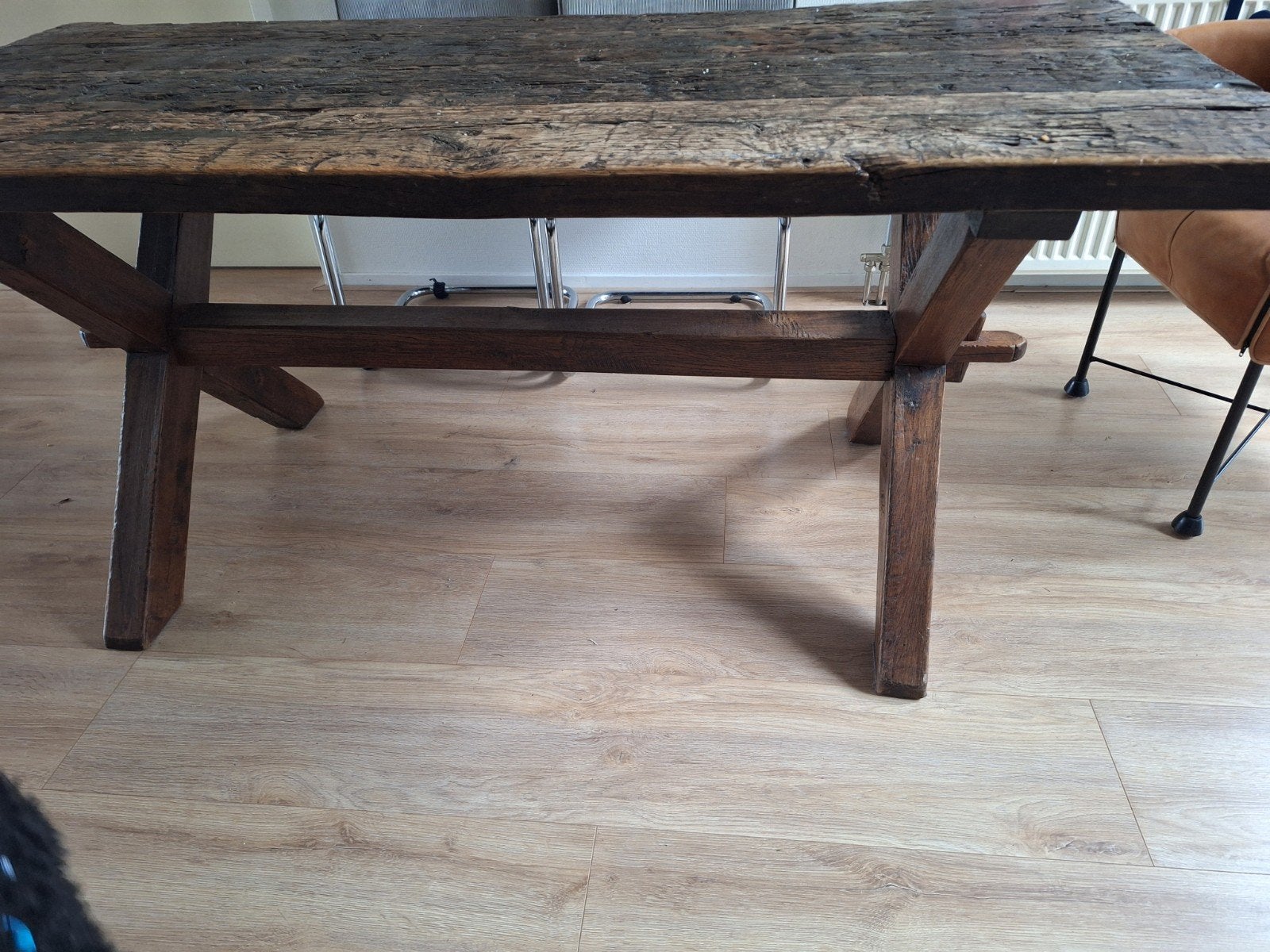 Antieke tafel, Huis en Inrichting, Tafels | Eettafels, Ophalen, Gebruikt, Rechthoekig, 50 tot 100 cm