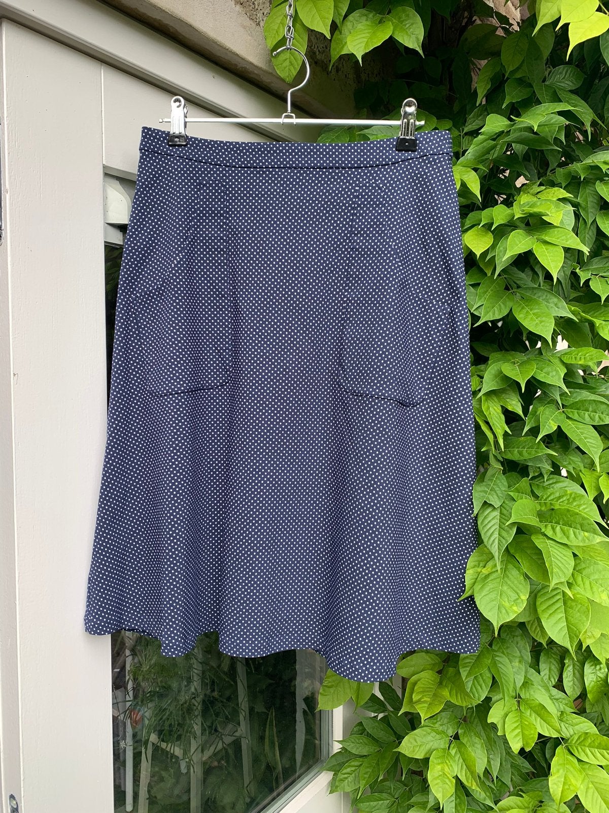 Gerende rok met zakken, retro merk Cissi och Selma, maat S, Blauw, Ophalen of Verzenden, Zo goed als nieuw, Knielengte