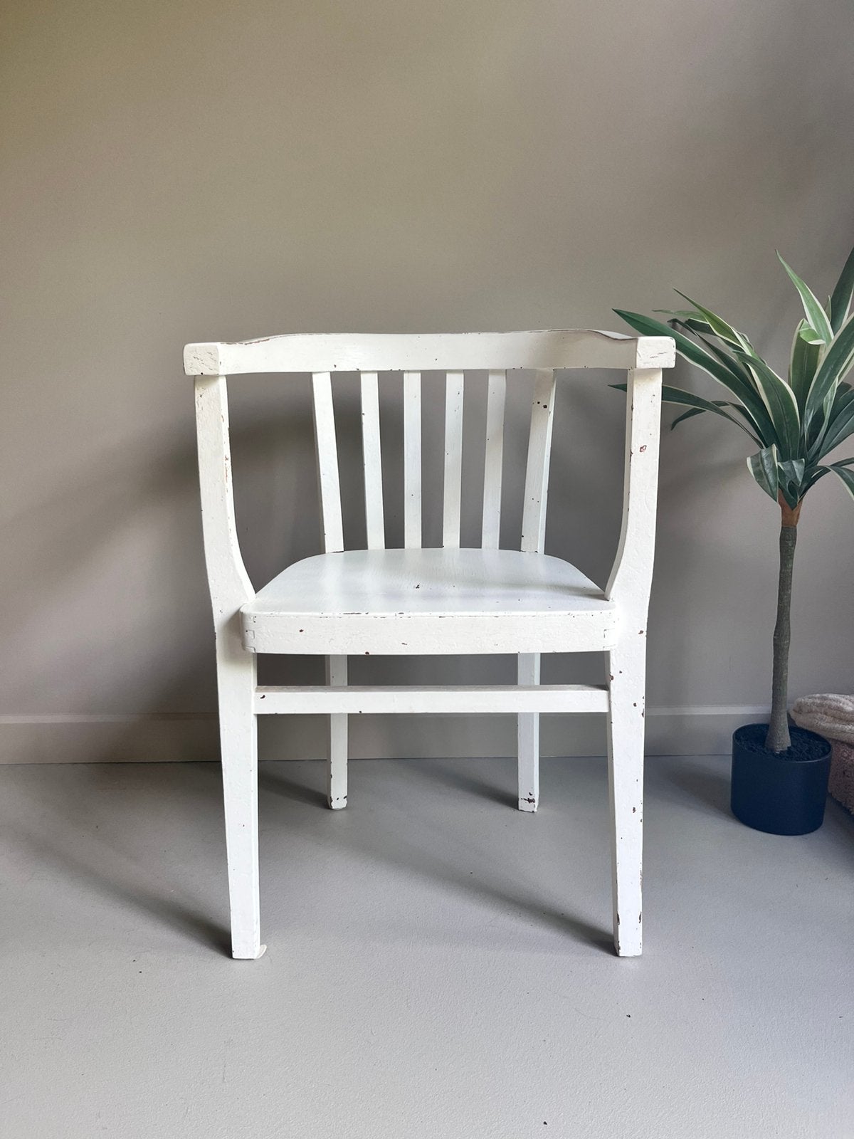 Vintage eiken spijlenstoel kapiteinsstoel Helmond, ca. 1940, Antiek en Kunst, Ophalen