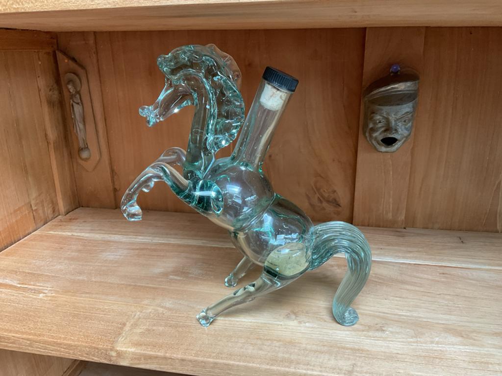 Glazen Paard Fles - Unieke Decoratie, Antiek en Kunst, Ophalen of Verzenden