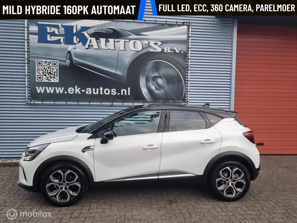 Renault Captur 1.3 mild hybrid 160pk Automaat. Nieuwstaat !, Auto's, Gebruikt, 4 cilinders, Leder en Stof, Wit