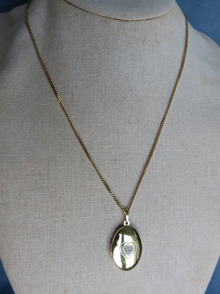 Ketting met foto medaillon in 8 karaat goud, Ophalen of Verzenden, Zo goed als nieuw, Goud, Goud