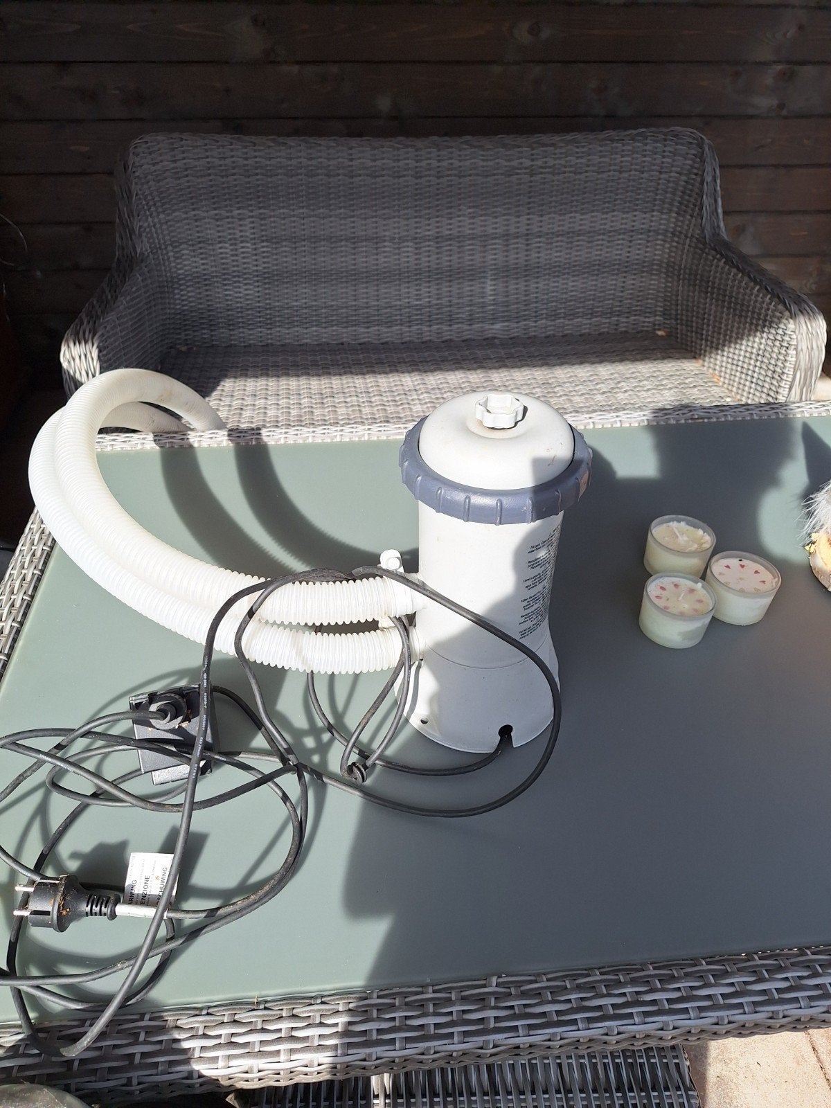 Intex zwembadpomp met 3 nieuwe filters, Ophalen, Gebruikt, Zwembadpomp