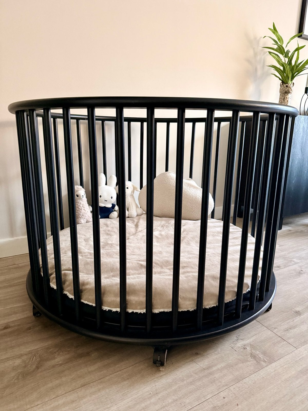 Bopita Box Rondo incl. wielen Mat Zwart, Kinderen en Baby's, Ophalen, Zo goed als nieuw, Rond, Wieltjes