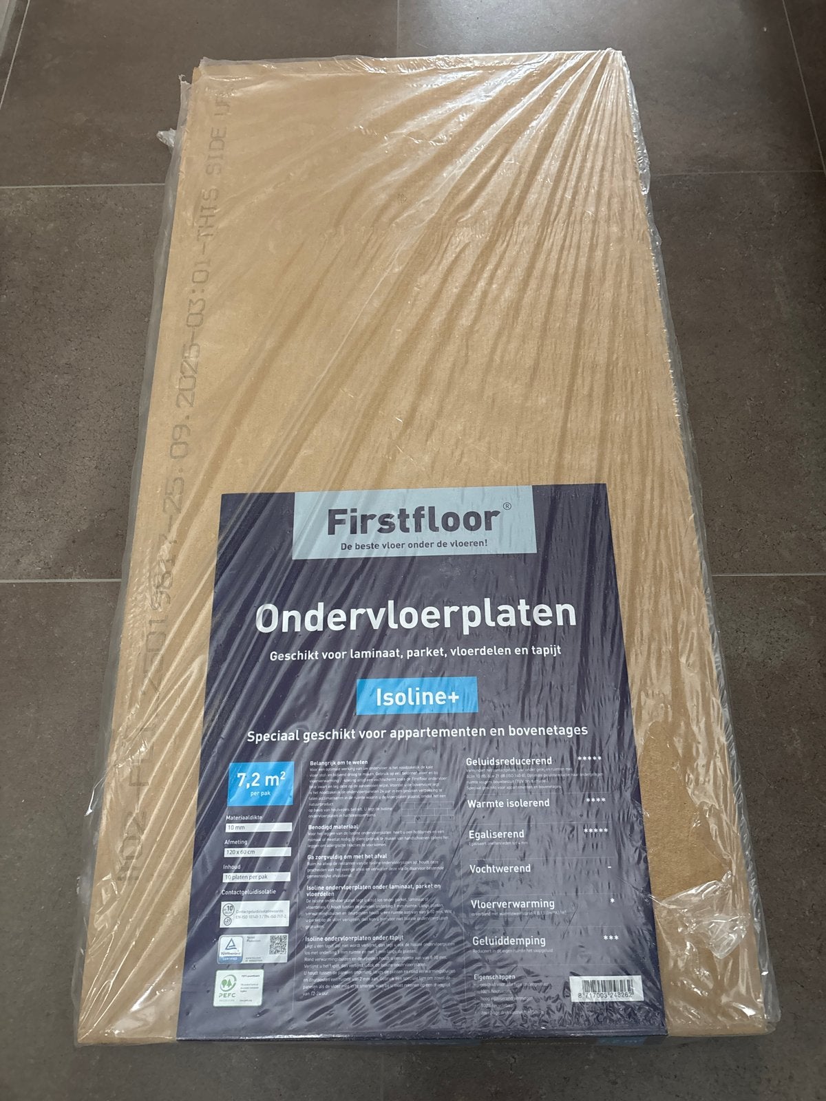 6 ongebruikte ondervloerplaten Isoline+ (7,2 m²), Ophalen, 30 cm of meer, 50 tot 150 cm, Overige typen