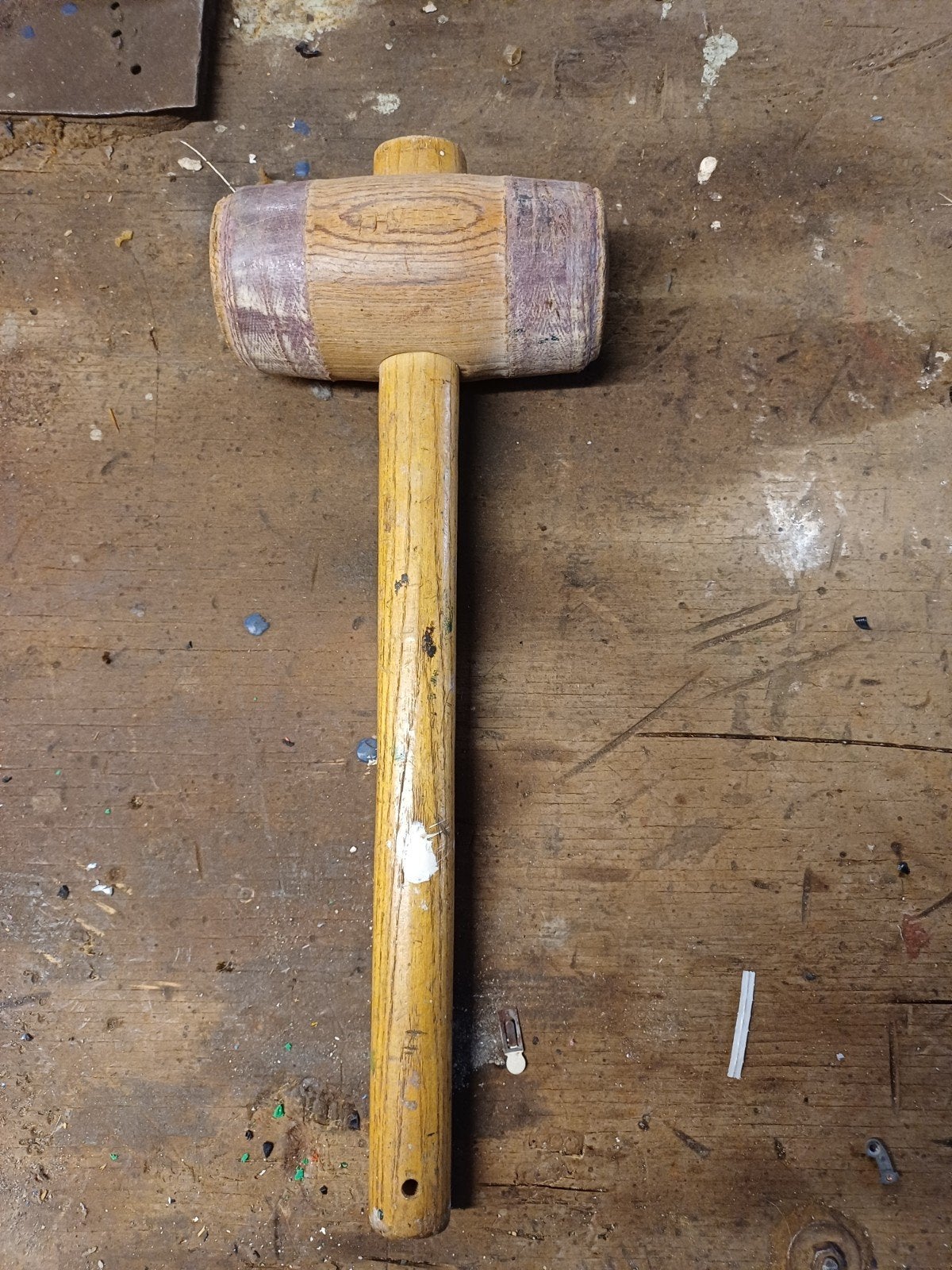 Houten hamer - Klophamer, Doe-het-zelf en Verbouw, Gereedschap | Handgereedschap, Ophalen of Verzenden, Gebruikt