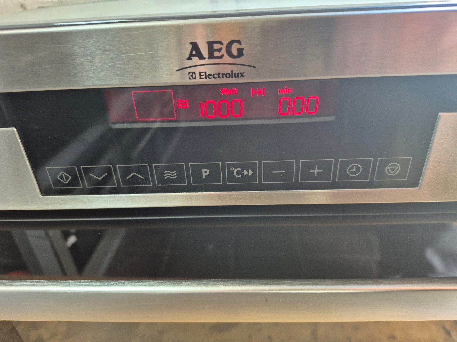 NETTE 38CM AEG KB9810E COMBI MAGNETRON/OVEN TE KOOP, Witgoed en Apparatuur, AEG, Combimagnetron, Gebruikt, 60 cm of meer