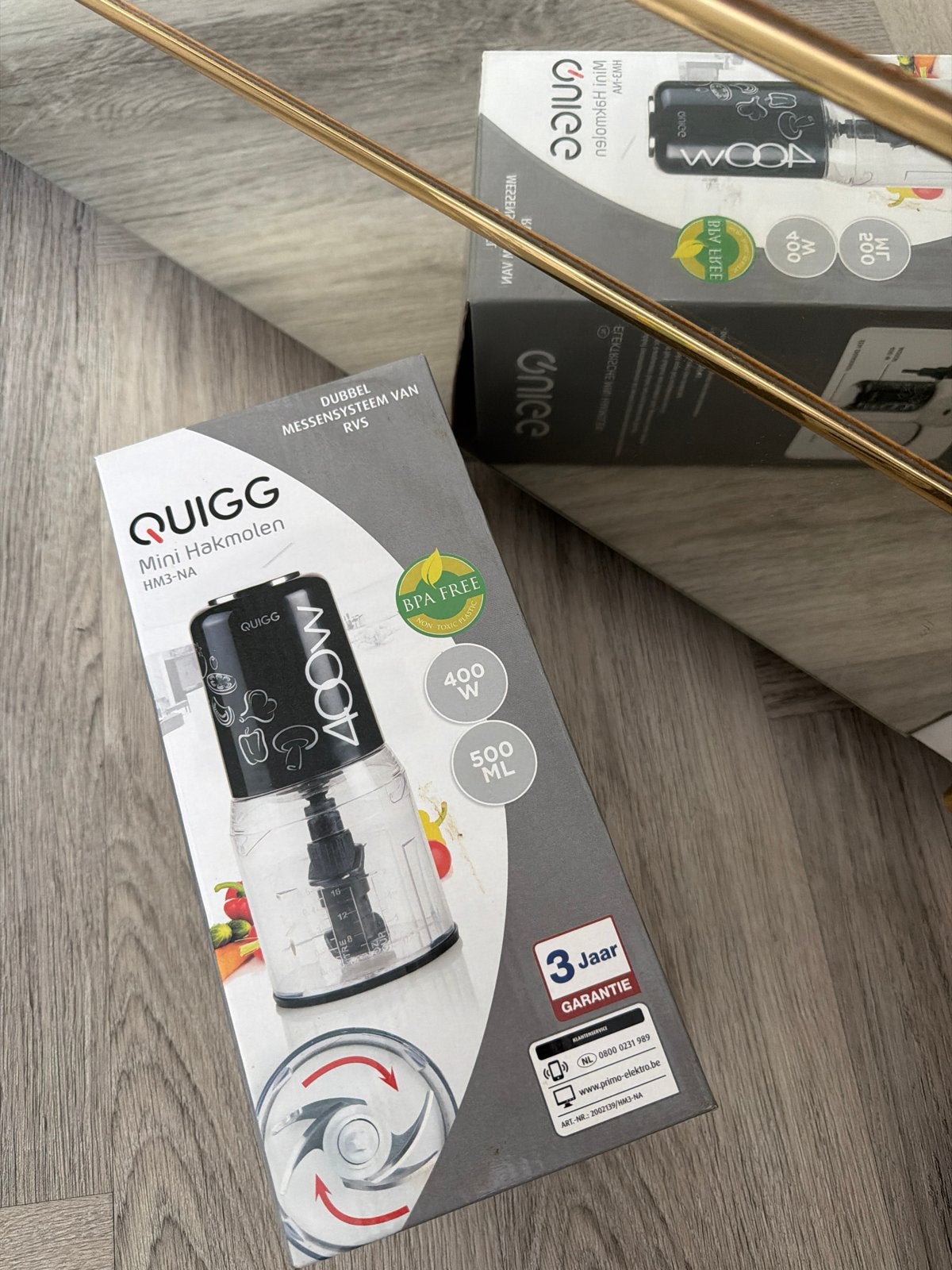 QUIGG Mini Hakmolen HM3-NA - Nieuw in doos, Minder dan 1 liter, Ophalen, Nieuw, 1 snelheid