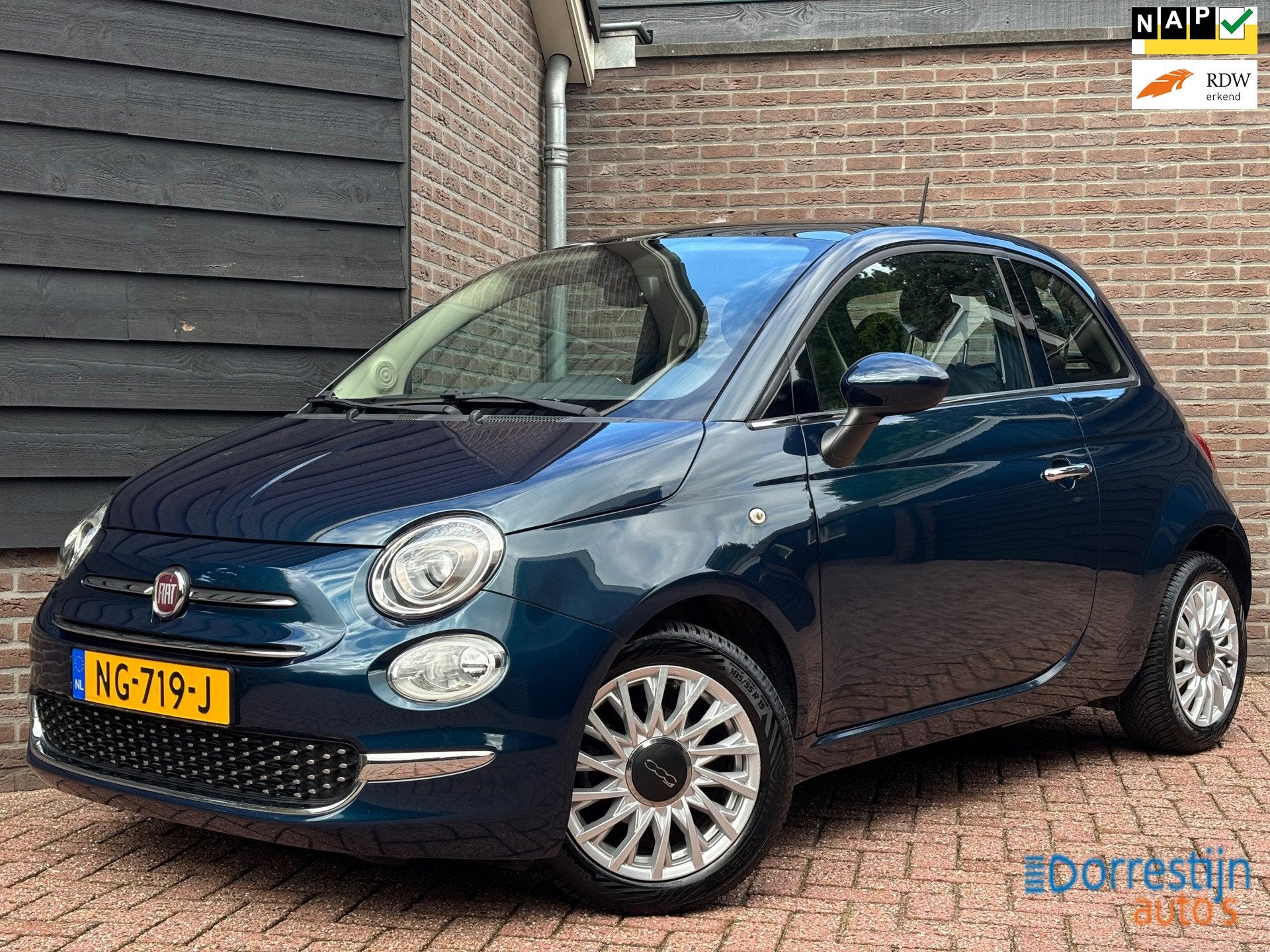 Fiat 500 0.9 TwinAir Turbo Lounge | Pano | Leder | Groot nav, Auto's, Voorwielaandrijving, Gebruikt, 905 kg, Bedrijf