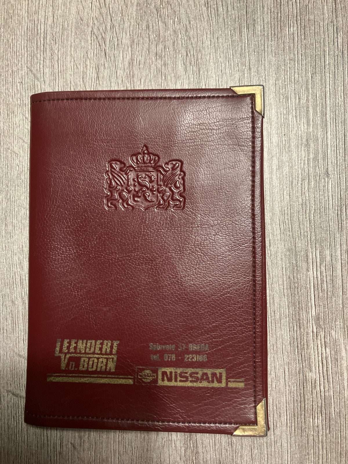 Vintage Nissan Leendert van de Born documentenmapje, Ophalen of Verzenden