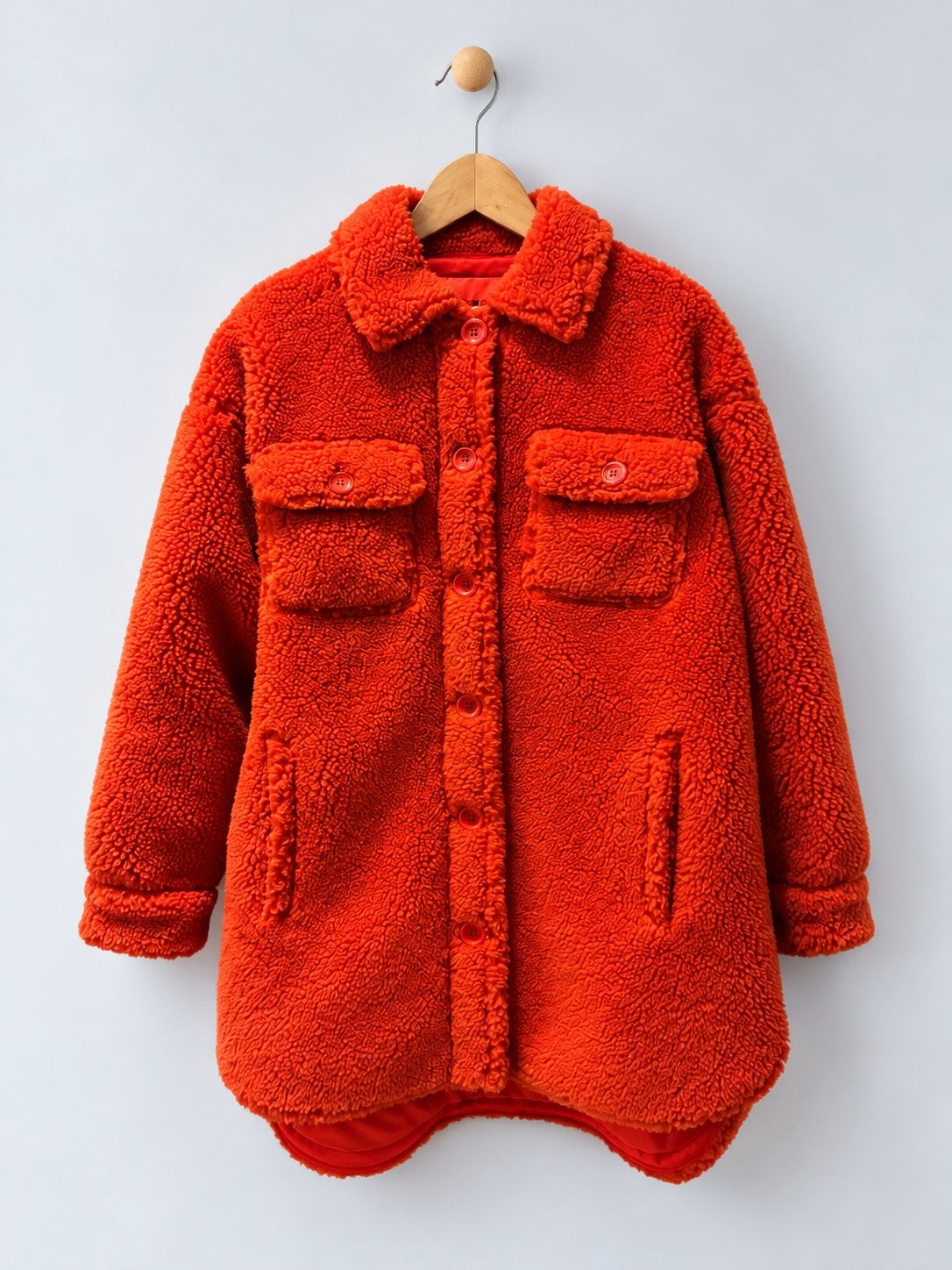 Stand Studio teddy jas oranje oversized coat 36 S small, Ophalen of Verzenden, Zo goed als nieuw, Maat 36 (S), Oranje