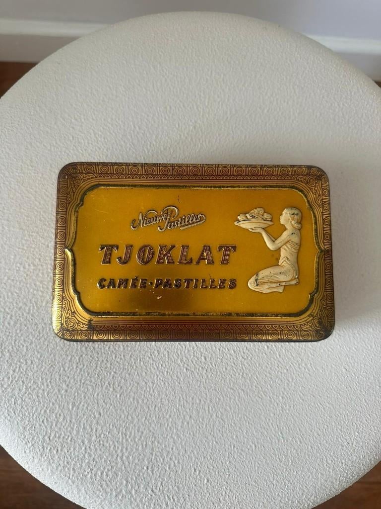 Brocante blik - Tjoklat Camée - pastilles, Ophalen of Verzenden, Gebruikt, Overige, Overige merken