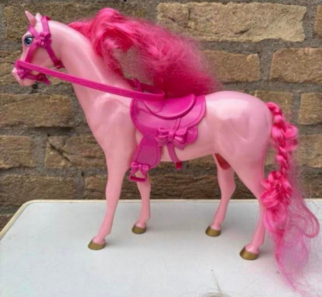 Roze Barbie paard, Ophalen of Verzenden, Gebruikt, Barbie