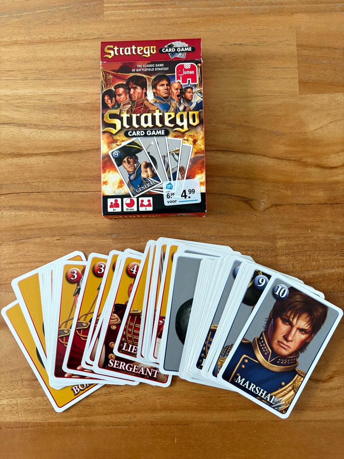 Stratego Card Game - Klassiek Slagveld Strategie, Een of twee spelers, Ophalen of Verzenden, Gebruikt