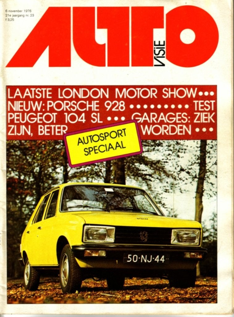 Autovisie test Peugeot 104 November 1976, Ophalen of Verzenden, Gelezen, Peugeot