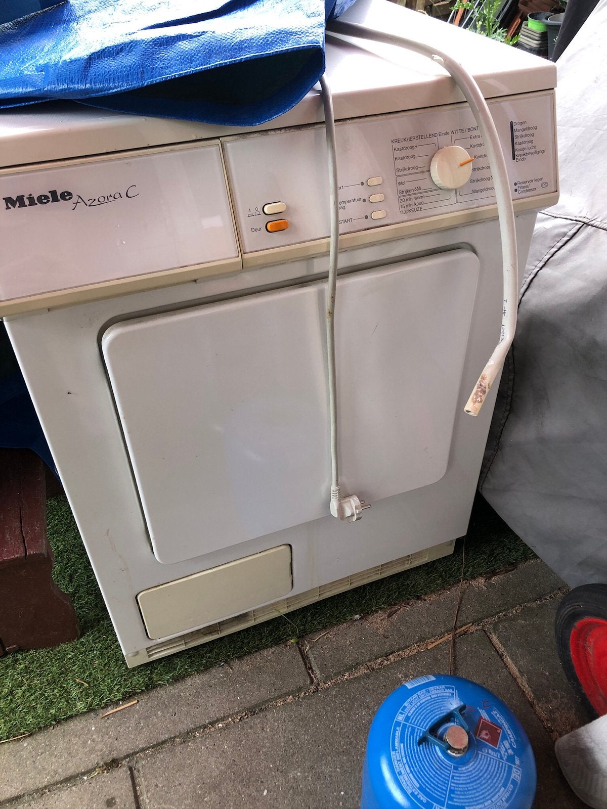 Oude Miele droger Azora C gratis op te halen, Ophalen, Zo goed als nieuw, Luchtafvoer, 85 tot 90 cm