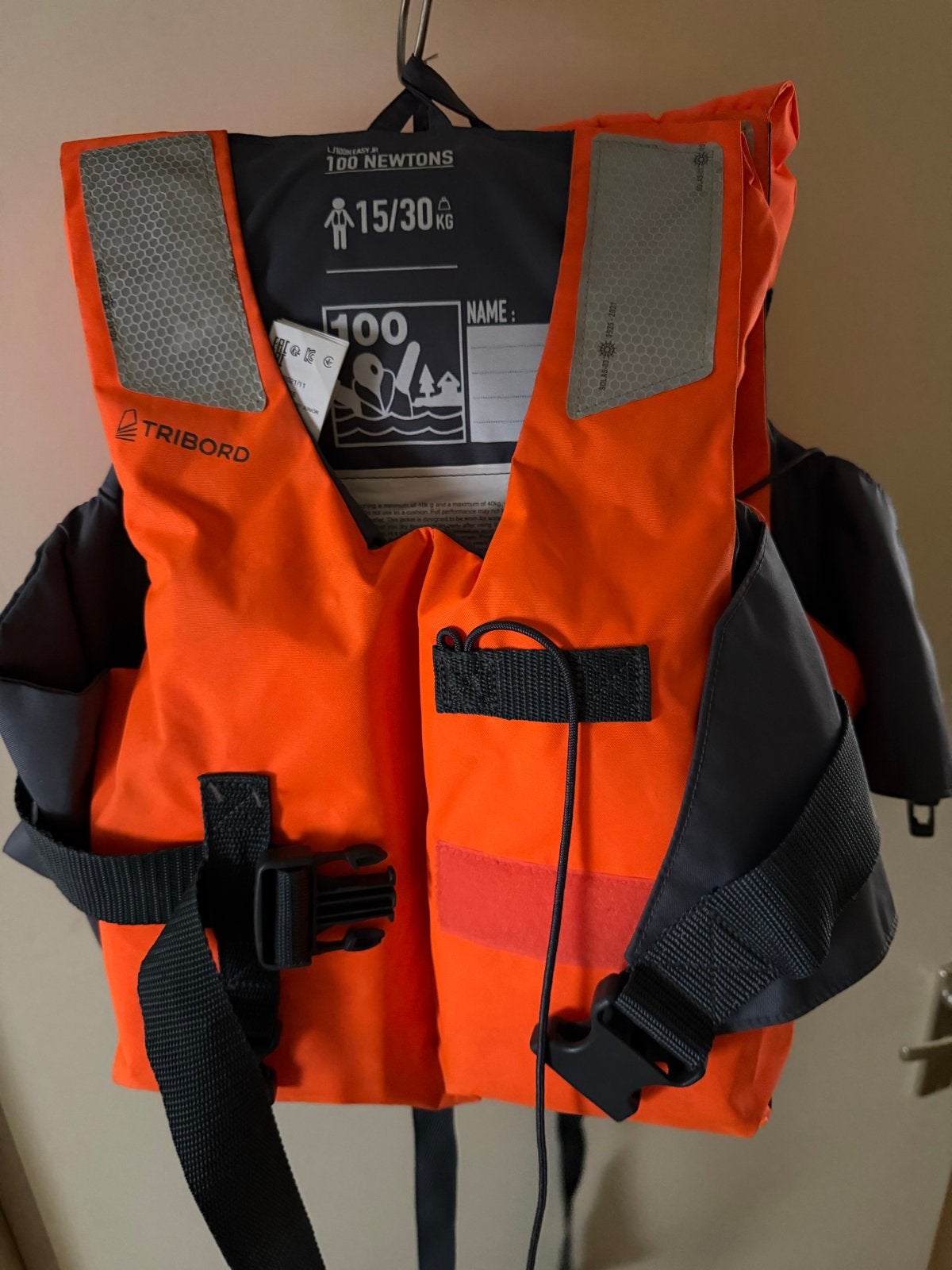 Tribord reddingsvest 15-30 kg, 100 Newton 2x, Ophalen of Verzenden, Zo goed als nieuw, Kind, Reddingsvest of Zwemvest