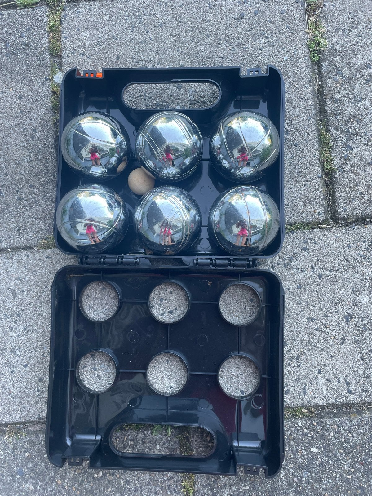 Petanque set met 6 ballen en but in handige koffer, Ophalen of Verzenden, Zo goed als nieuw